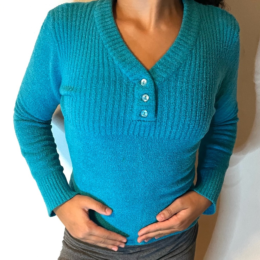 Soft Girls Sweater goes with jeans or skirt leggings.